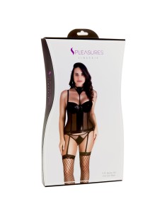 Ensemble de Lingerie S Pleasures Noir (Taille unique)