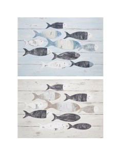 Toile DKD Home Decor Spirales méditerranéen (90 x 2 x 60 cm) (2 Unités)