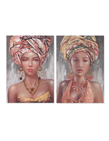 Cadre DKD Home Decor Colonial Africaine (2 Unités) (70 x 3 x 100 cm)