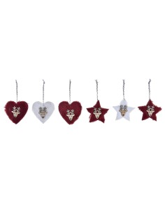 Ensemble Décorations de Noël DKD Home Decor Polyester (21 x 8 x 1 cm) (8 cm) (2 Unités)