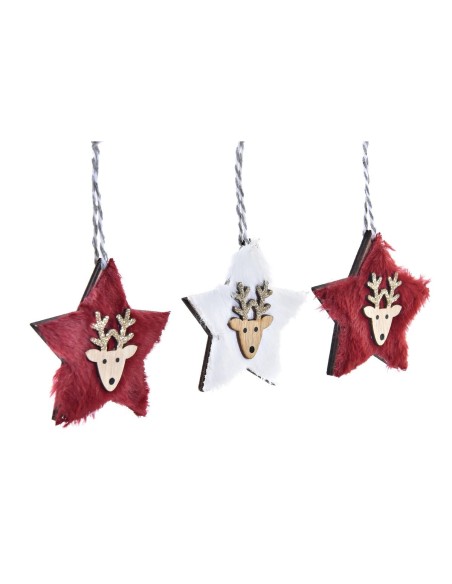 Ensemble Décorations de Noël DKD Home Decor Polyester (21 x 8 x 1 cm) (8 cm) (2 Unités)