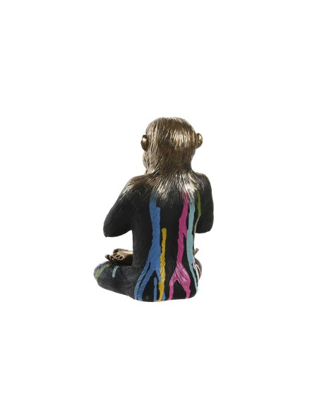 Figurine Décorative DKD Home Decor Doré Résine Multicouleur Singe Moderne (19 x 12 x 24,5 cm) (3 Unités)