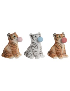 Figurine Décorative DKD Home Decor 13,5 x 11 x 15 cm Résine Chat (3 Unités)