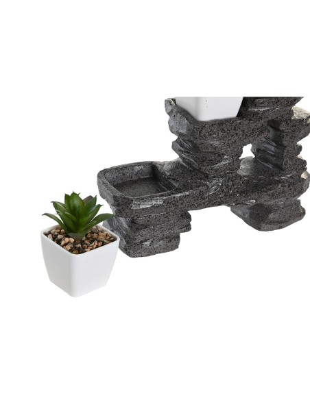 Figurine Décorative DKD Home Decor Noir Doré Blanc Résine Moine Oriental (21 x 7,5 x 25 cm) (2 Unités)