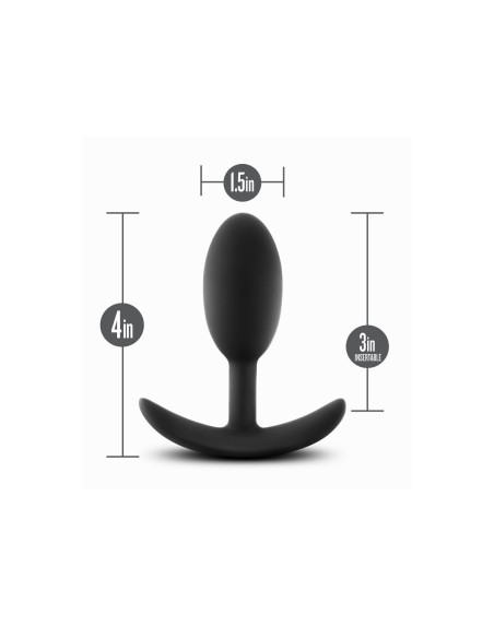 Plug Anal Blush Adventures Noir (7,6 cm) (10,1 cm)