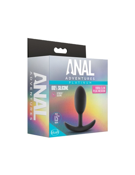 Plug Anal Blush Adventures Noir (7,6 cm) (10,1 cm)