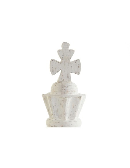 Figurine Décorative DKD Home Decor Blanc Marron Noir Pièces du jeu d'échec Loft 12 x 12 x 48 cm (2 Unités)