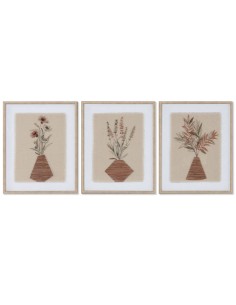 Cadre Home ESPRIT Vase Scandinave 42,5 x 3 x 52,5 cm (3 Unités)