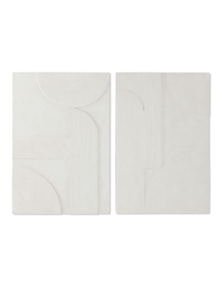 Décoration murale Home ESPRIT Blanc Moderne 80 x 5 x 120 cm (2 Unités)