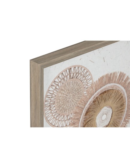 Toile Home ESPRIT Blanc Naturel Boho 40 x 3 x 60 cm (2 Unités)
