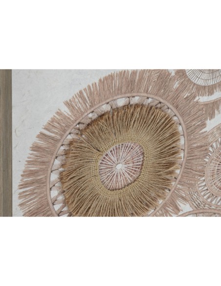 Toile Home ESPRIT Blanc Naturel Boho 40 x 3 x 60 cm (2 Unités)