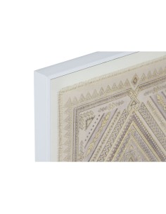 Toile Home ESPRIT Blanc Naturel Boho 50 x 3,8 x 60 cm (2 Unités) 2
