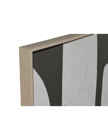 Cadre Home ESPRIT Blanc Vert Beige Gris foncé polystyrène Toile Abstrait Urbaine (2 Unités)