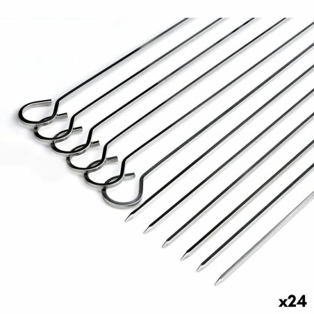 Ensemble de brochettes pour barbecue Algon Métal 27 cm 6 Pièces (24 Unités)