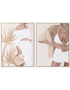 Cadre DKD Home Decor Femme Urbaine (90 x 4 x 120 cm) (2 Unités)