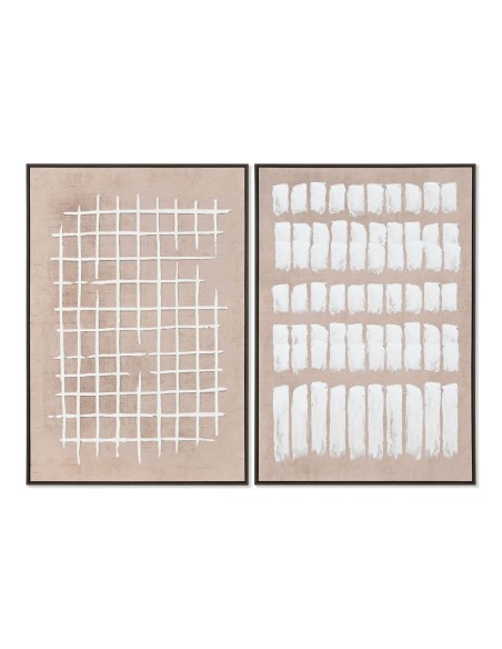 Cadre Home ESPRIT Blanc Naturel Moderne Urbaine (2 Unités)