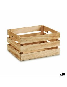 Boîte Décorative Marron Bois 31 x 16 x 21 cm (18 Unités)