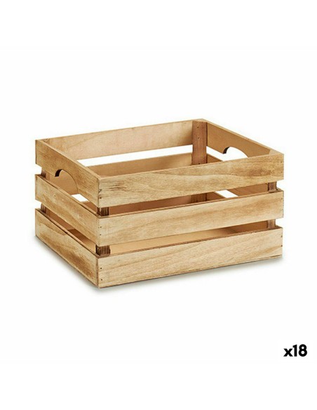 Boîte Décorative Marron Bois 31 x 16 x 21 cm (18 Unités)