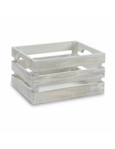 Boîte Décorative Blanc Bois de peuplier 26,2 x 13,2 x 15,8 cm (24 Unités) 2