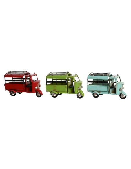 Figurine Décorative DKD Home Decor Rouge Vert Bleu ciel Vintage 16 x 7 x 10 cm (3 Unités)