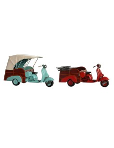 Figurine Décorative DKD Home Decor Bleu Rouge Vintage 38 x 16 x 22 cm (2 Unités)