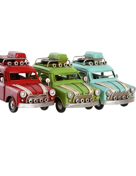 Figurine Décorative DKD Home Decor Rouge Vert Bleu ciel Voiture Vintage 16 x 7,5 x 9 cm (3 Unités)