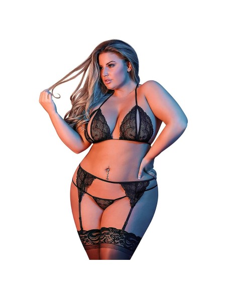 Ensemble de Lingerie Exposed Noir (L/XL)