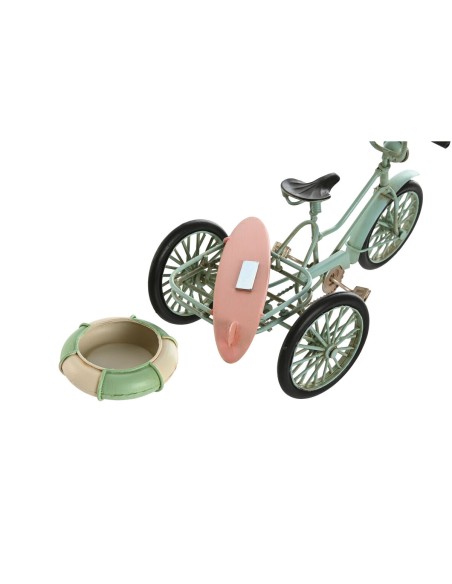 Figurine Décorative Home ESPRIT Bleu Blanc Vert Rose Vintage 26,5 x 12 x 14 cm (3 Unités)
