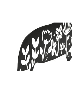 Décoration murale Home ESPRIT Noir Chien 40 x 1 x 33 cm (4 Unités) 2