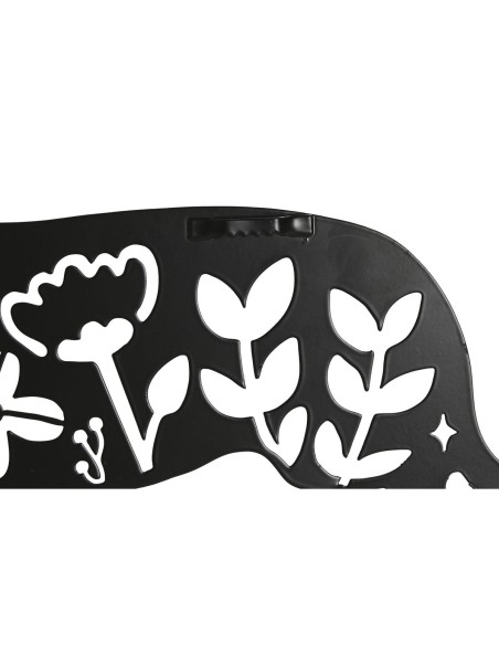 Décoration murale Home ESPRIT Noir Chien 40 x 1 x 33 cm (4 Unités)