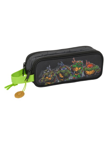 Trousse Fourre-Tout Double Teenage Mutant Ninja Turtles Noir Gris 21 x 8 x 6 cm