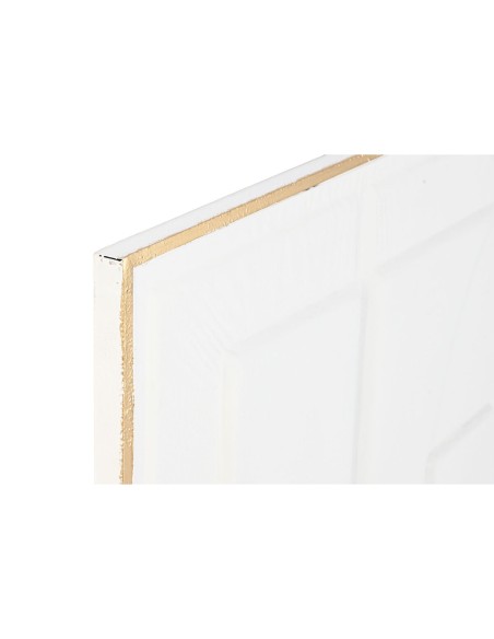 Décoration murale Home ESPRIT Blanc Doré Abstrait 72,7 x 2,5 x 100,5 cm (2 Unités)