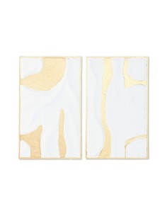 Décoration murale Home ESPRIT Blanc Doré Moderne 48 x 2,5 x 80,5 cm (2 Unités)