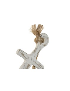 Figurine Décorative Home ESPRIT Blanc Ancre méditerranéen Décapé 31 x 7,5 x 40 cm 2