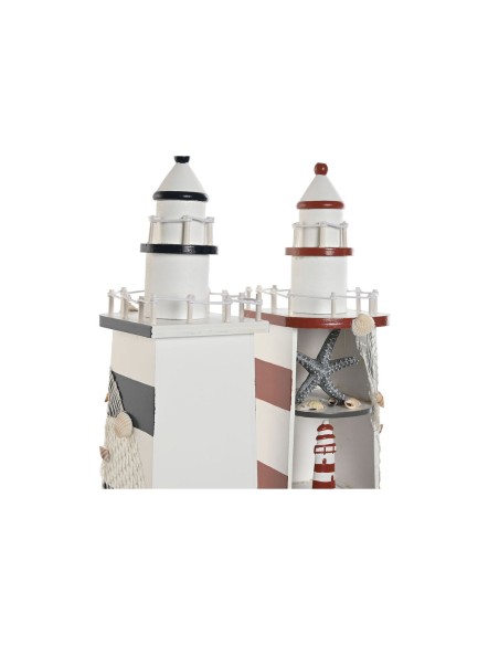 Figurine Décorative Home ESPRIT Bleu Rouge Phare 14 x 16 x 52 cm (2 Unités)
