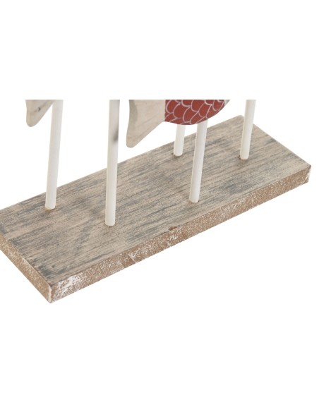Figurine Décorative Home ESPRIT Bleu Blanc Rouge Poissons 17 x 6 x 25 cm (2 Unités)