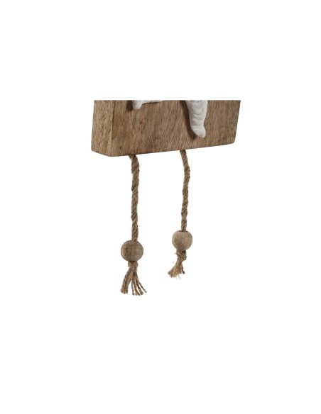 Décoration Suspendue Home ESPRIT Blanc Naturel méditerranéen 15,5 x 4 x 80 cm (2 Unités)