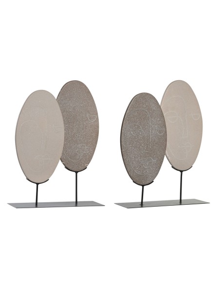 Figurine Décorative DKD Home Decor Beige Marron Clair Moderne 27 x 8 x 35,5 cm (2 Unités)