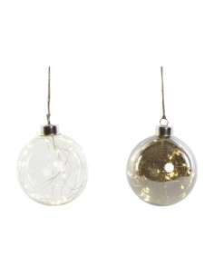 Décoration Suspendue DKD Home Decor Transparent Verre 10 x 10 x 10 cm (2 Unités)