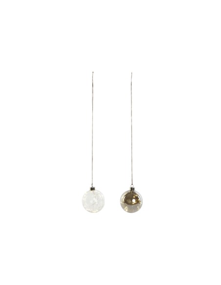 Décoration Suspendue DKD Home Decor Transparent Verre 10 x 10 x 10 cm (2 Unités)