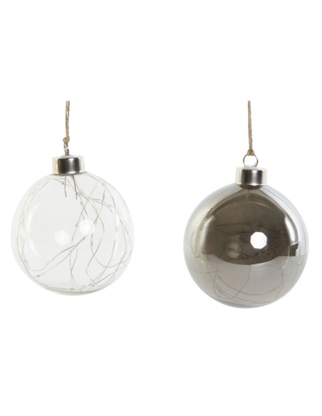 Décoration Suspendue DKD Home Decor Transparent Verre 10 x 10 x 10 cm (2 Unités)