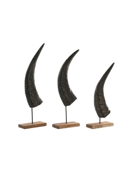 Figurine Décorative Home ESPRIT Noir Naturel 20 x 11 x 65 cm