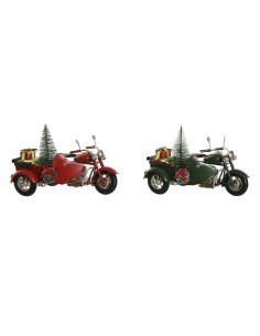 Décorations de Noël DKD Home Decor Rouge Vert 19 x 14 x 13 cm (2 Unités)