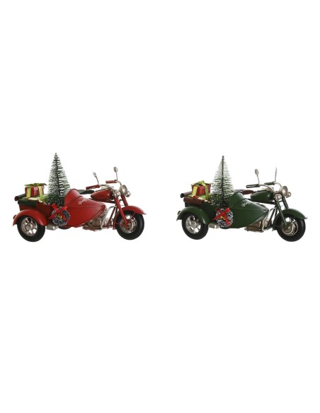 Décorations de Noël DKD Home Decor Rouge Vert 19 x 14 x 13 cm (2 Unités)