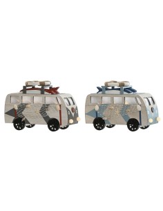 Figurine Décorative Home ESPRIT Bleu Blanc Terre cuite 22 x 7 x 14 cm (2 Unités)
