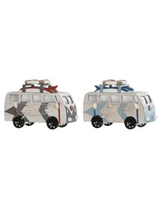 Figurine Décorative Home ESPRIT Bleu Blanc Terre cuite 22 x 7 x 14 cm (2 Unités) 2