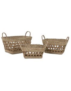 Set de basket Home ESPRIT Naturel Herbier marin Tropical (3 Pièces)