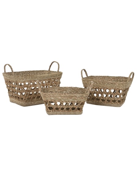 Set de basket Home ESPRIT Naturel Herbier marin Tropical (3 Pièces)