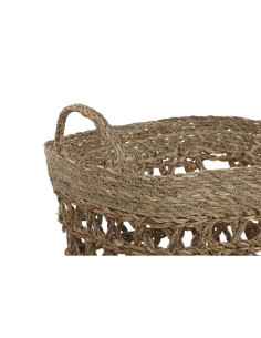 Set de basket Home ESPRIT Naturel Herbier marin Tropical (3 Pièces) 2