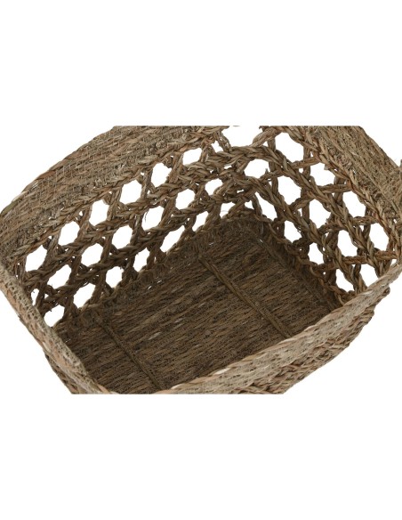 Set de basket Home ESPRIT Naturel Herbier marin Tropical (3 Pièces)